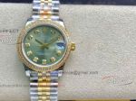 AAA Swiss Grade Rolex Datejust Olive Green Face Two-tone Stainless Steel Watch 